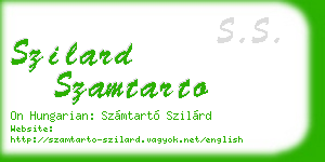szilard szamtarto business card
